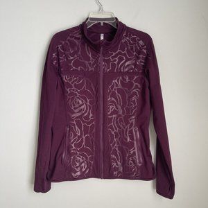 Fabletics Burgundy Rose Vented Jojo Track Jacket